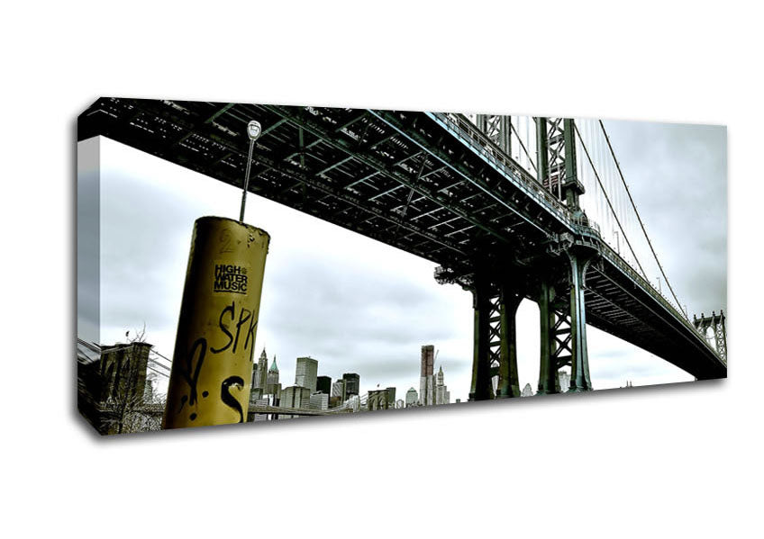 Picture of New York Bridge Panoramic Canvas Wall Art