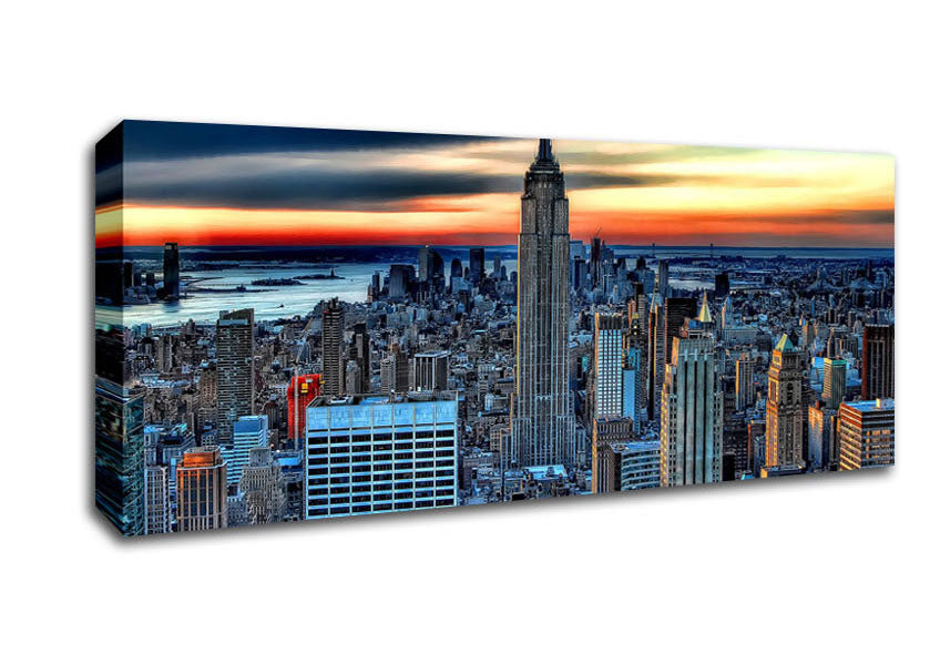 Picture of New York City On Top Of The World Panoramic Canvas Wall Art