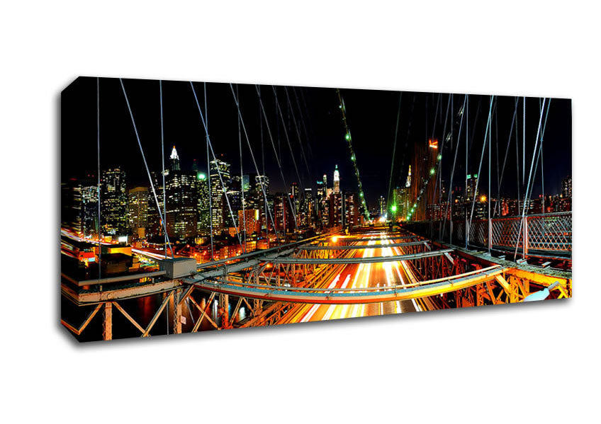 Picture of New York Nights Panoramic Canvas Wall Art