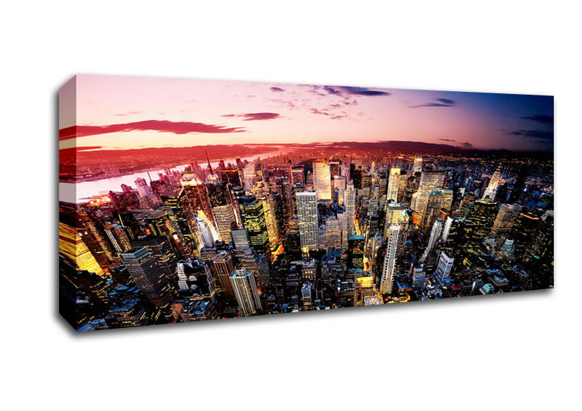 Picture of New York Sunrise Panoramic Canvas Wall Art