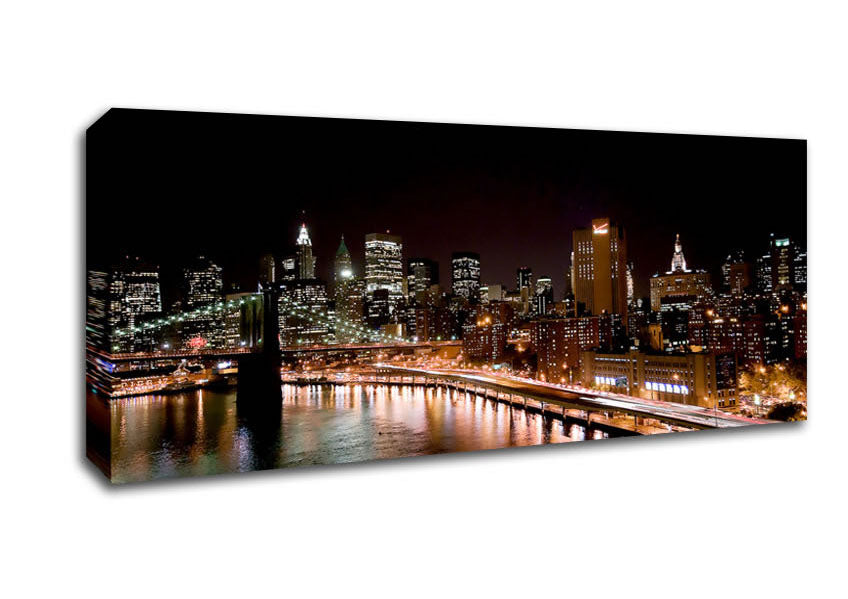 Picture of New York Waters Panoramic Canvas Wall Art