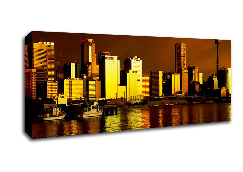 Picture of New Zealand Golden Glow Panoramic Canvas Wall Art