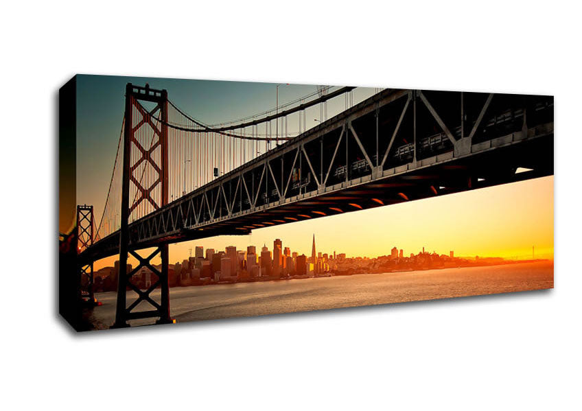 Picture of Oakland Bay Bridge San Francisco Panoramic Canvas Wall Art