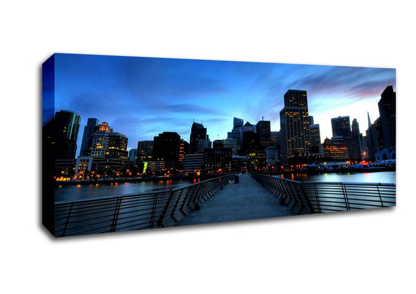 Picture of San Francisco At Dusk Panoramic Canvas Wall Art