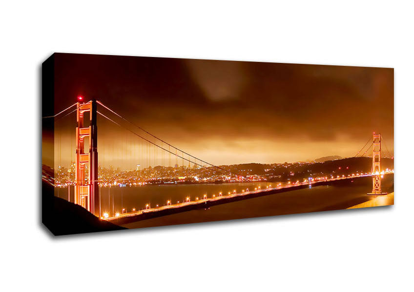 Picture of San Francisco Chocolate Bridge Panoramic Canvas Wall Art
