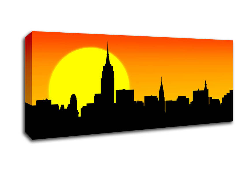 Picture of Sunrise New York City Panoramic Canvas Wall Art