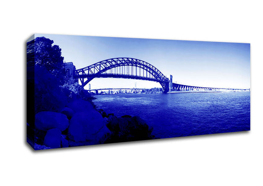 Picture of Sydney Harbour Bridge Stunning Blues Panoramic Canvas Wall Art