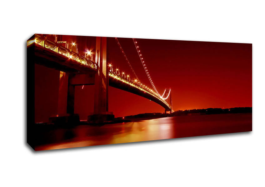 Picture of The Golden Gate Bridge Orange Panoramic Canvas Wall Art
