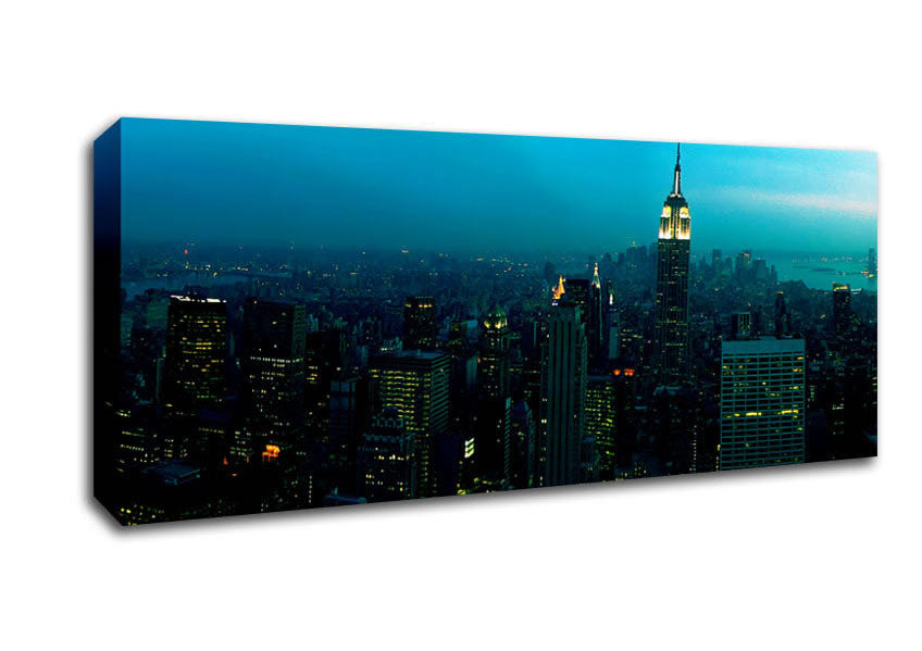 Picture of The Tip Of The Empire State Building Panoramic Canvas Wall Art