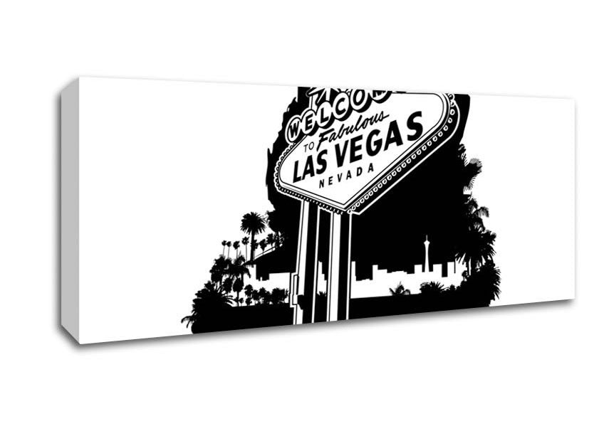 Picture of Welcome To Fabulous Las Vegas Panoramic Canvas Wall Art