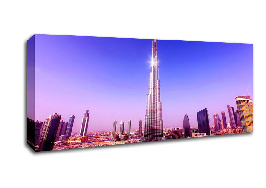 Picture of Worlds Tallest Tower Burj Khalifa Panoramic Canvas Wall Art