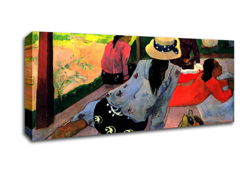 Picture of Gauguin Afternoon Quiet Hour Panoramic Canvas Wall Art