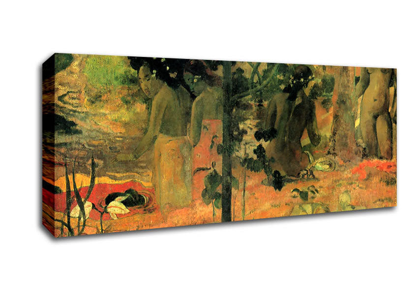 Picture of Gauguin Badende Panoramic Canvas Wall Art