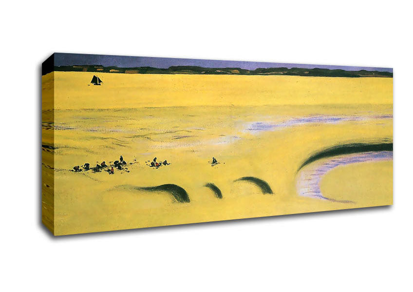 Picture of Felix Vallotton Beach At Low Tide Panoramic Canvas Wall Art