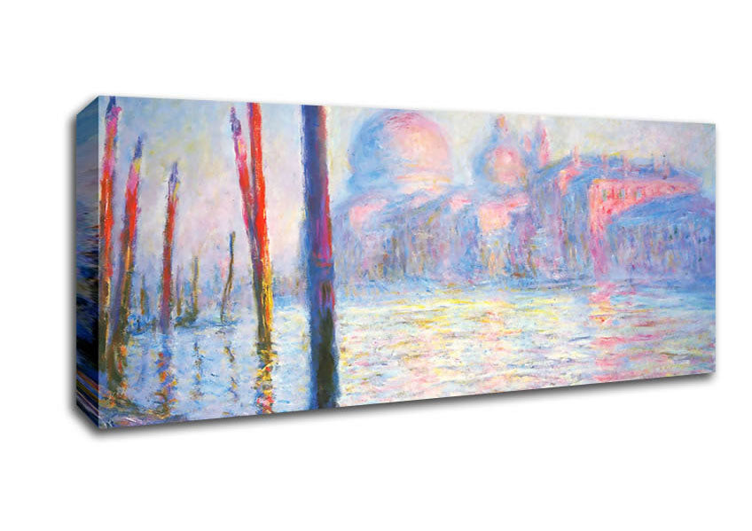 Picture of Monet Canal Grand Panoramic Canvas Wall Art