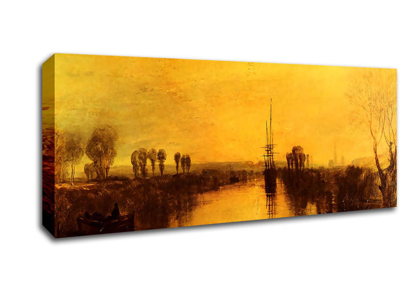 Picture of Joseph Mallord Turner Chichester Canal Panoramic Canvas Wall Art