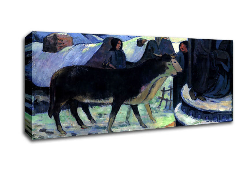 Picture of Gauguin Christmas Panoramic Canvas Wall Art