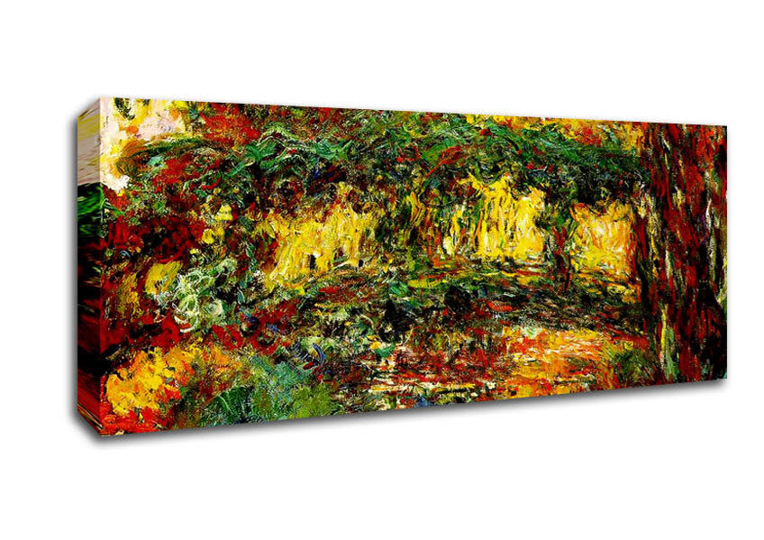 Picture of Claude Monet The Road Bridge At Argenteuil Panoramic Canvas Wall Art