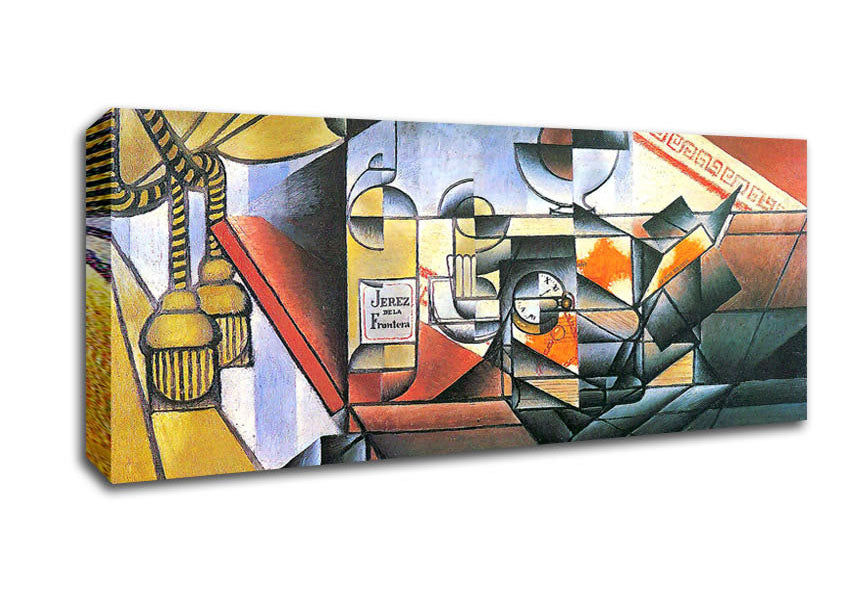 Picture of Juan Gris Clock And Bottle Jerez De La Frontera Panoramic Canvas Wall Art