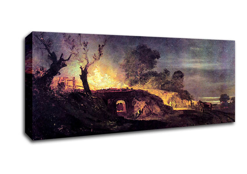 Picture of Joseph Mallord Turner Coalbrookdale Panoramic Canvas Wall Art
