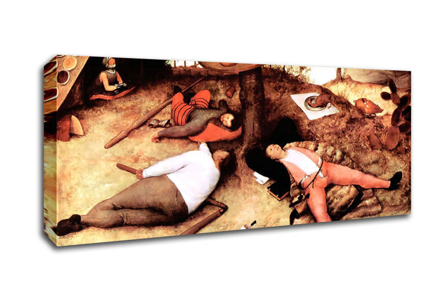 Picture of Pieter Bruegel Cockaigne 1 Panoramic Canvas Wall Art
