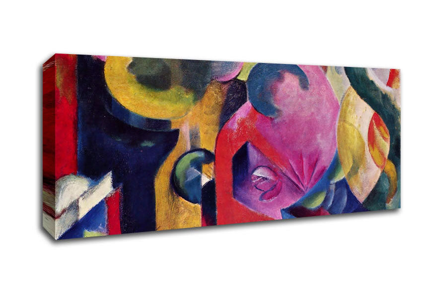 Picture of Franz Marc Composition 3 Panoramic Canvas Wall Art