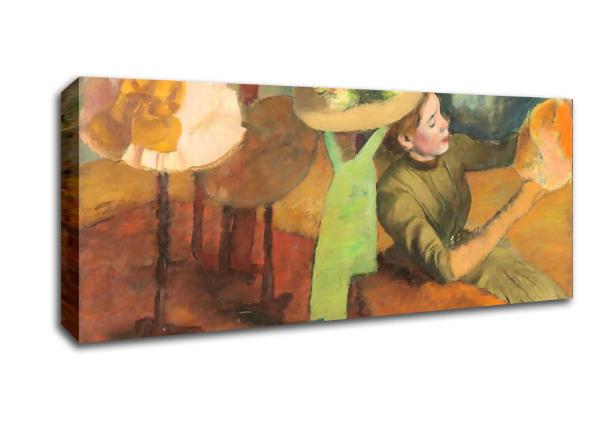 Picture of Degas The Millinery Shop Panoramic Canvas Wall Art