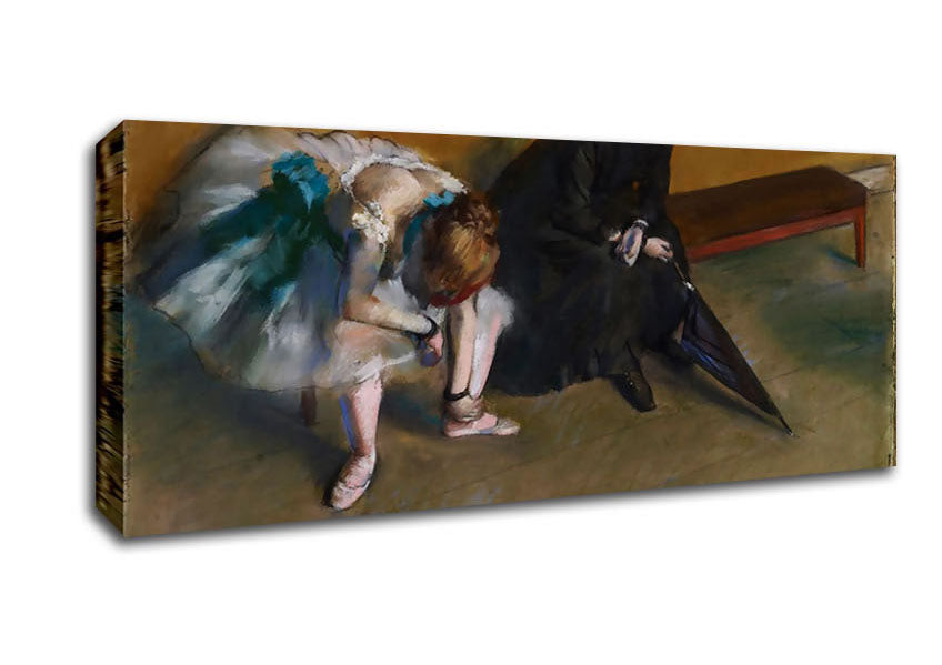 Picture of Degas Waiting Panoramic Canvas Wall Art