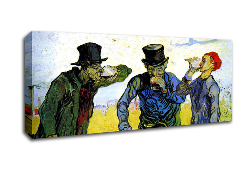 Picture of Van Gogh Drinkers Panoramic Canvas Wall Art