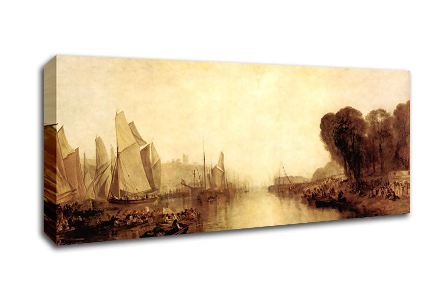 Picture of Joseph Mallord Turner East Cowes Castle Panoramic Canvas Wall Art