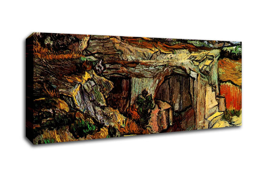 Picture of Van Gogh Entrance To A Quarry Near Saint-Remy Panoramic Canvas Wall Art