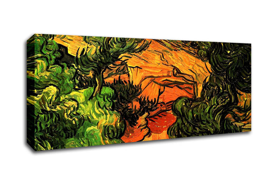 Picture of Van Gogh Entrance To A Quarry Panoramic Canvas Wall Art