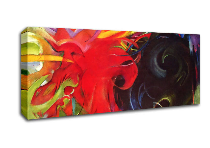 Picture of Franz Marc Fighting Forms Panoramic Canvas Wall Art