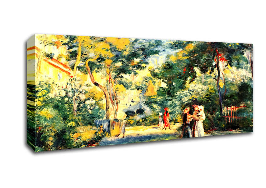 Picture of Van Gogh Figures In The Garden Panoramic Canvas Wall Art