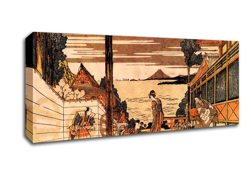 Picture of Hokusai First Act Panoramic Canvas Wall Art