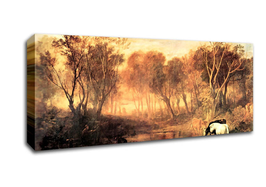 Picture of Joseph Mallord Turner Forest Of Bere Panoramic Canvas Wall Art