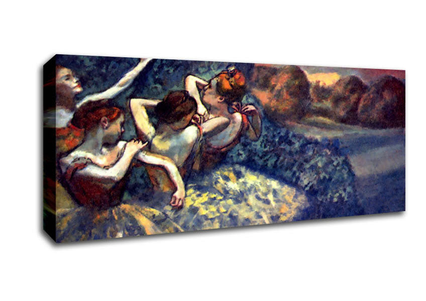 Picture of Degas Four Dancers Panoramic Canvas Wall Art