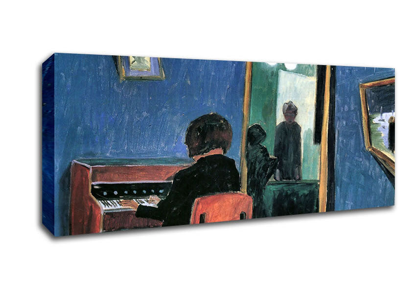 Picture of Walter Gramatte Girl At The Keyboards Panoramic Canvas Wall Art
