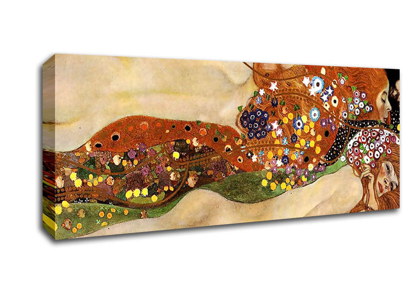 Picture of Klimt Water Serpents 2 Panoramic Canvas Wall Art