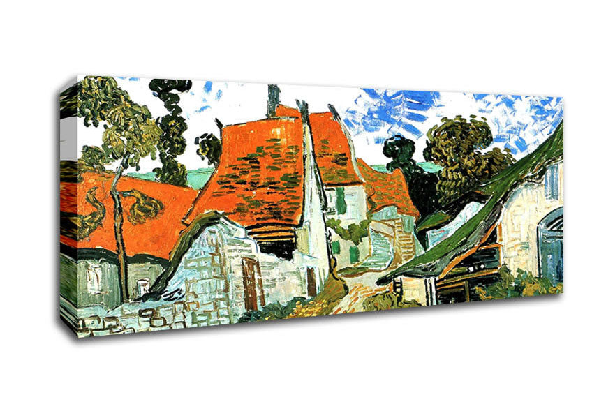 Picture of Van Gogh Houses In Auvers Panoramic Canvas Wall Art
