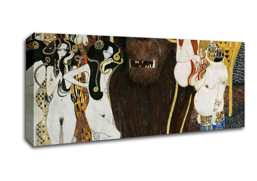 Picture of klimt Beethoven Frieze Panoramic Canvas Wall Art