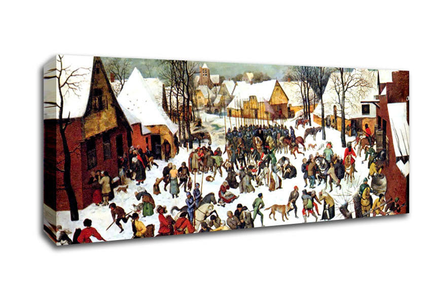 Picture of Pieter Bruegel Infanticide In Bethlehem Panoramic Canvas Wall Art