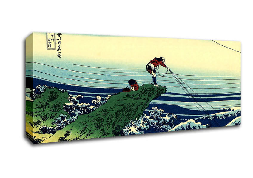 Picture of Hokusai Kajikazawa In Kai Province Panoramic Canvas Wall Art