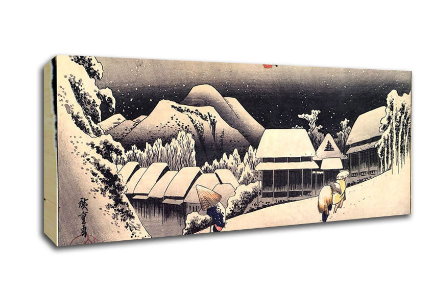 Picture of Hiroshige Kanbara Panoramic Canvas Wall Art