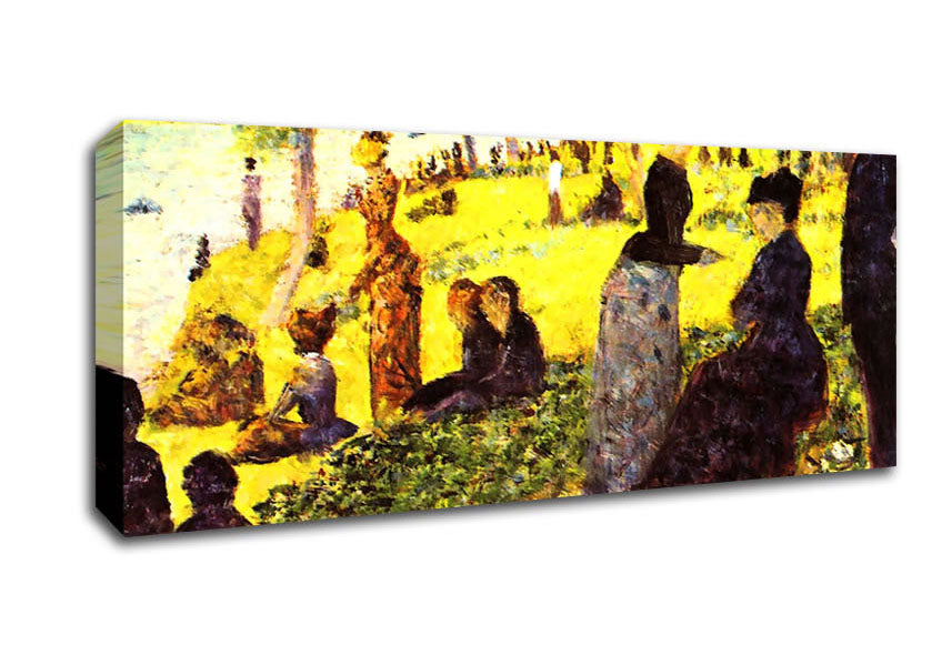 Picture of Seurat La Grande Jatte By Excursionists Panoramic Canvas Wall Art