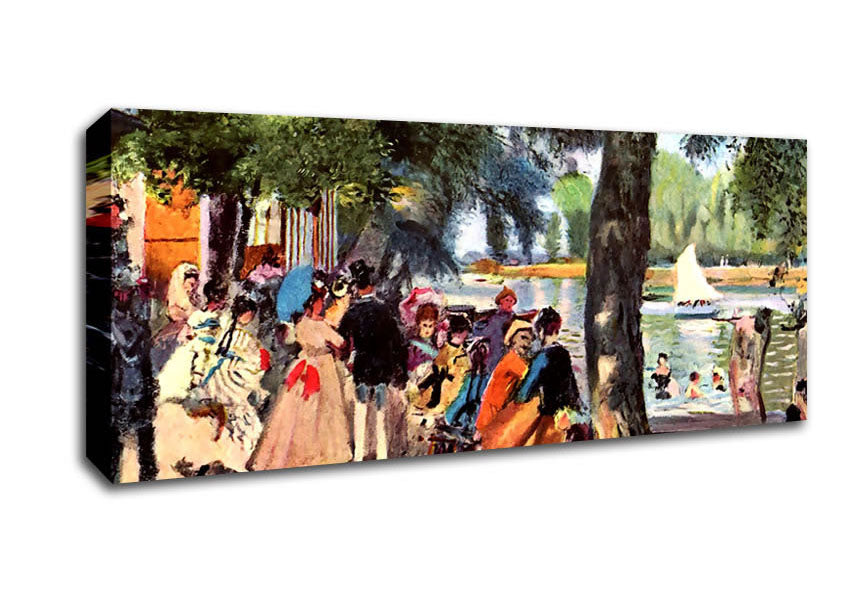 Picture of Monet La Grenouillere Panoramic Canvas Wall Art