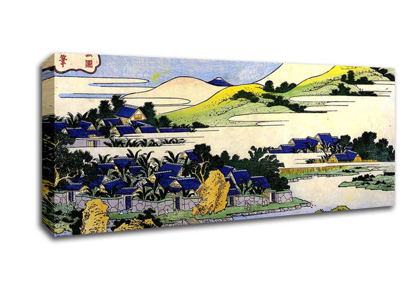 Picture of Hokusai Landscape Of Ryukyu Panoramic Canvas Wall Art
