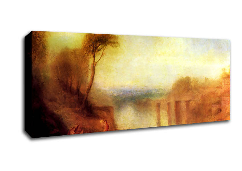 Picture of Joseph Mallord Turner Landscape With A Woman With A Tambourine Panoramic Canvas Wall Art