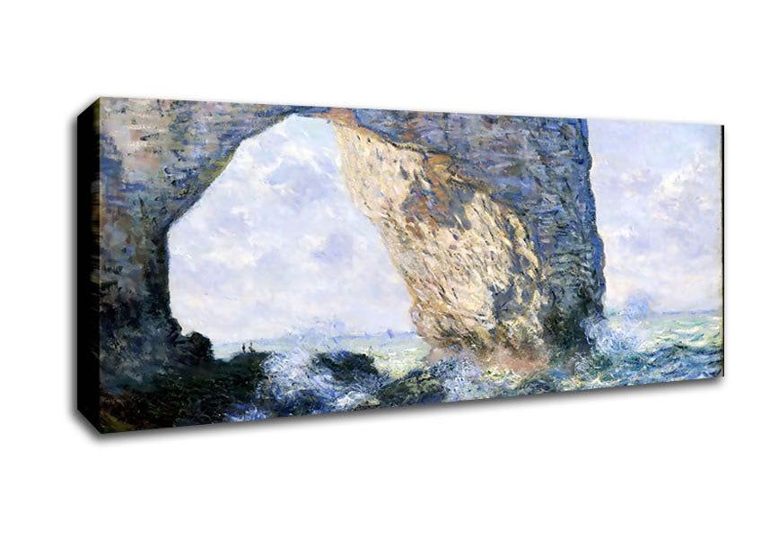 Picture of Monet The Manneporte Panoramic Canvas Wall Art