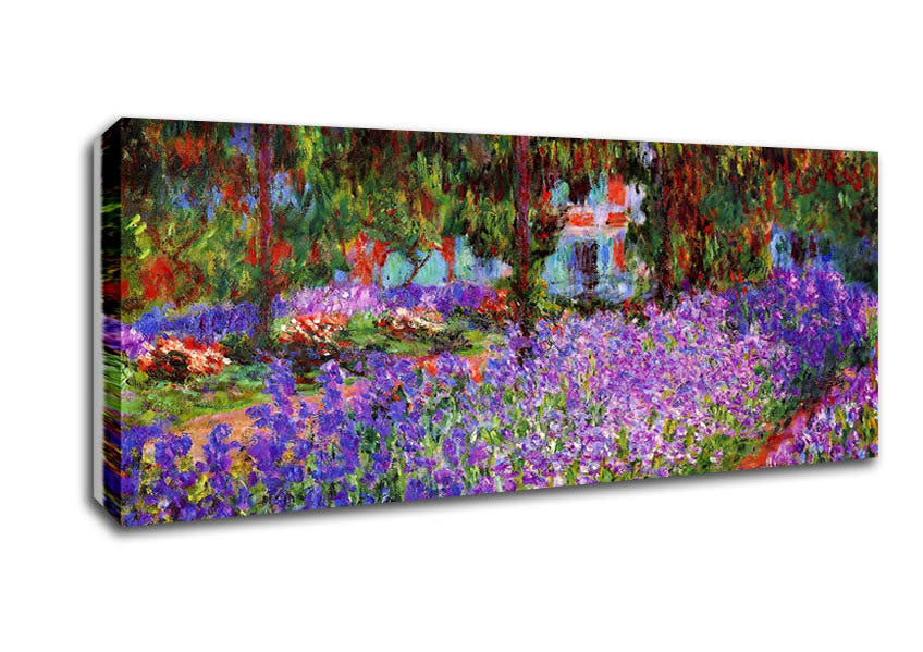 Picture of Monet Garden In Giverny Panoramic Canvas Wall Art